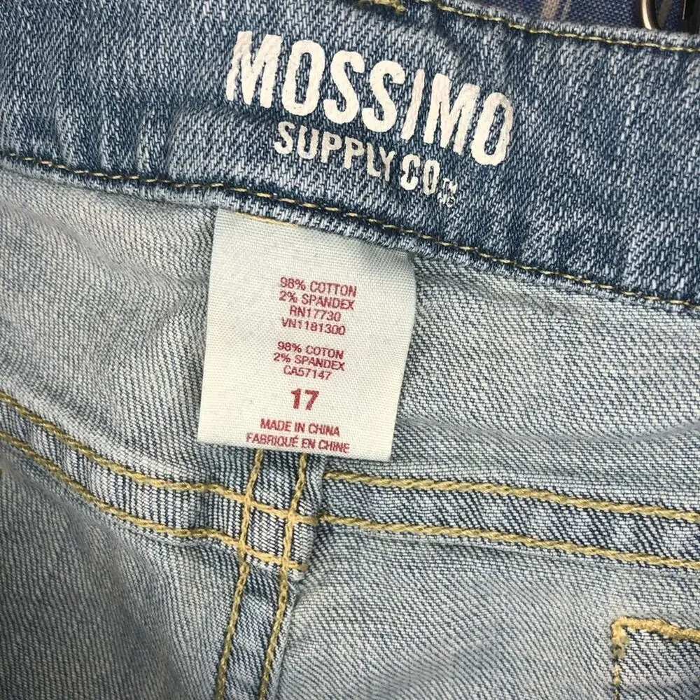 Mossimo Distressed Frayed Hem Cuffed Jean Shorts